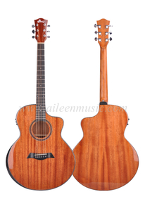 גיטרה אקוסטית 40 אינץ' חתוכה מהגוני מוצק עליון מבריק (AFMAA7C-J)