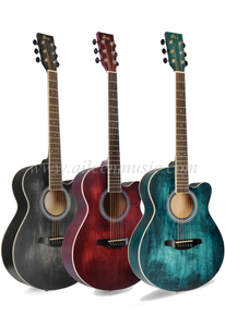 [Aileen] מוצר חדש 40 אינץ' גיטרה אקוסטית חתוכה (AF-H00LC)