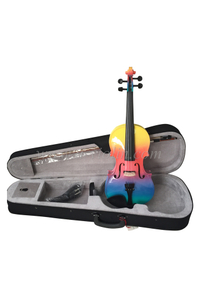צבעי קשת כולו כינור מלא עם נרתיק (VG105-RB)