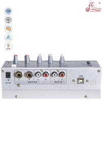 קונסולת ערבוב 10V AC באיכות גבוהה 1 AUX סטריאו USB DJ (ADM-01UM)